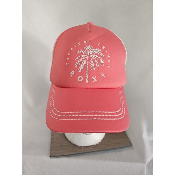 Women's Roxy Lightweight Baseball Hat Pink‎ White Adjustable Summer cap - Picture 1 of 7